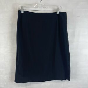 Chanel Boutique Black Wool Pencil Skirt‎ 98A P11485V02954 Size 46 Made in France